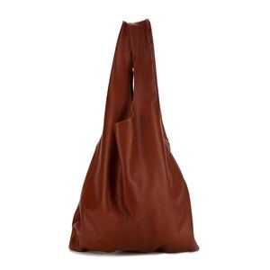 BAGGU : Brown Leather Market Bag